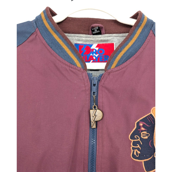 Rare VTG 90s Pro Player Mens Chicago Blackhawks NHL Bomber Jacket Hockey Medium - Picture 11 of 15